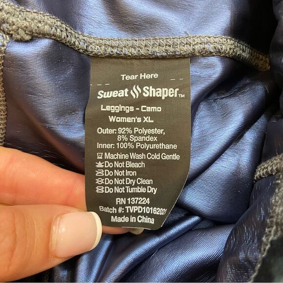 New without Tags Ladies Sweat Shaper Camo Tank‎ and Leggings Set Large/XL - Picture 6 of 16